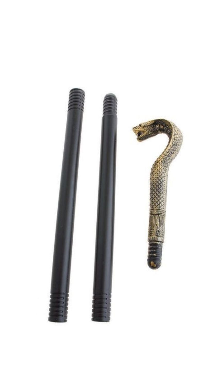 Gehstock aus Kunststoff | Schlangenkopf Pharonenstab - 82 cm