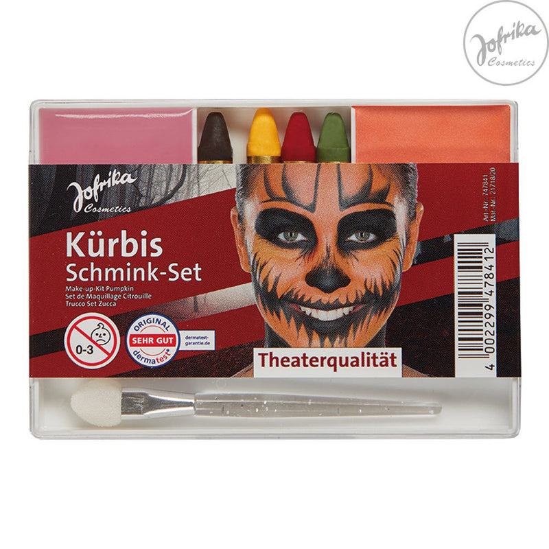 Jofrika Halloween Schmink-Set "Kürbis" 747841 | Theater Qualität