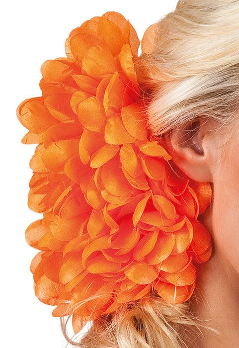 Blumen Haarspange Große Dahlie - Orange