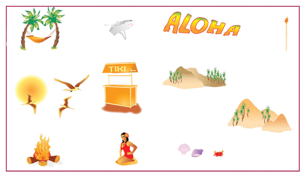 Aloha Hawaii Party Wand Dekoration zum Selbstgestalten