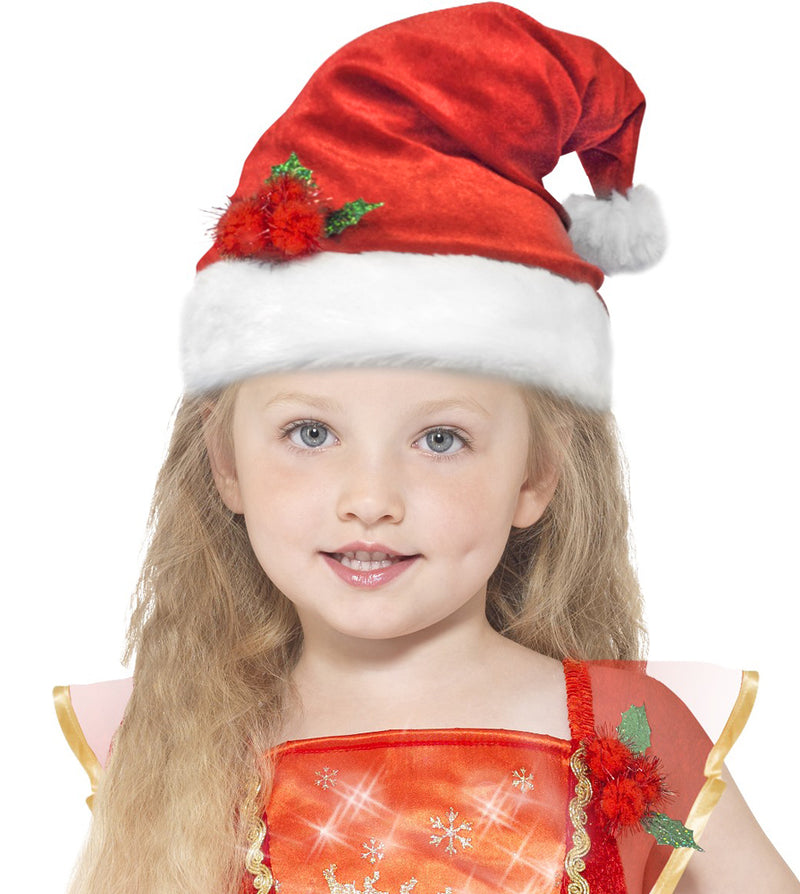 Miss Santa Kostüm mit Lichteffekt für Mädchen