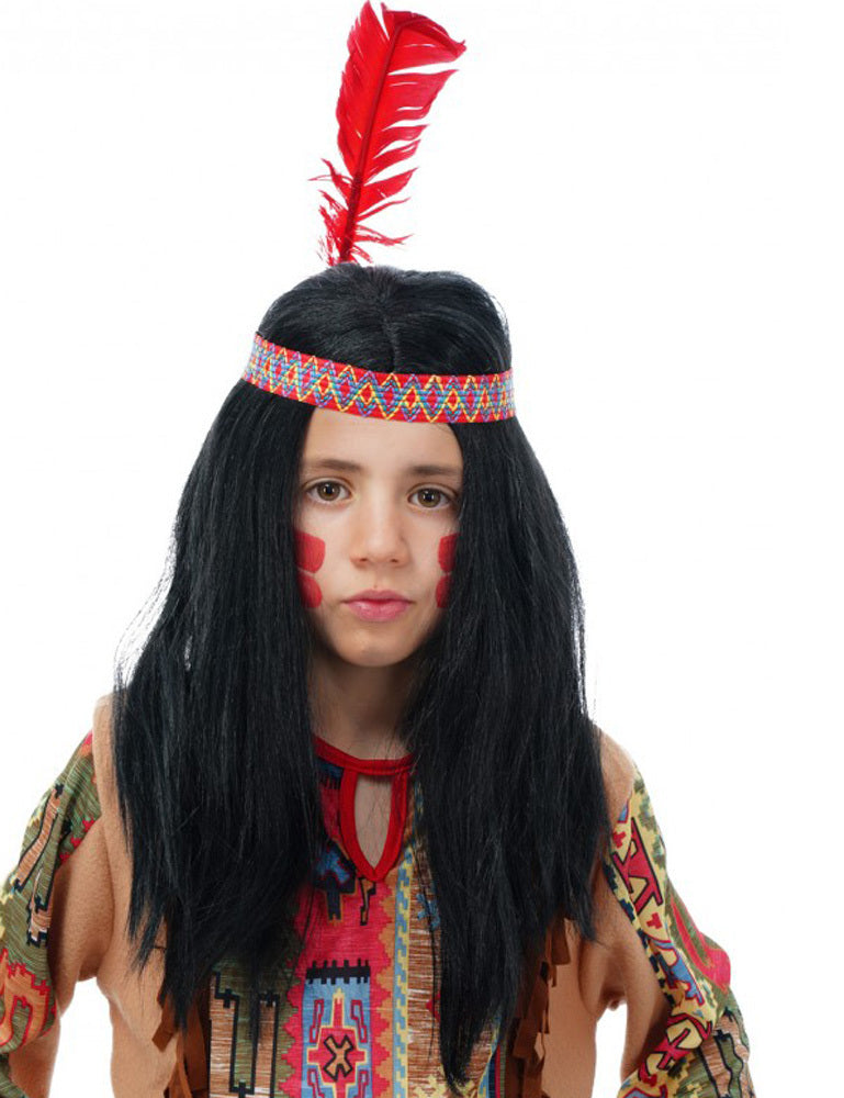 Perücke Indianer für Kinder