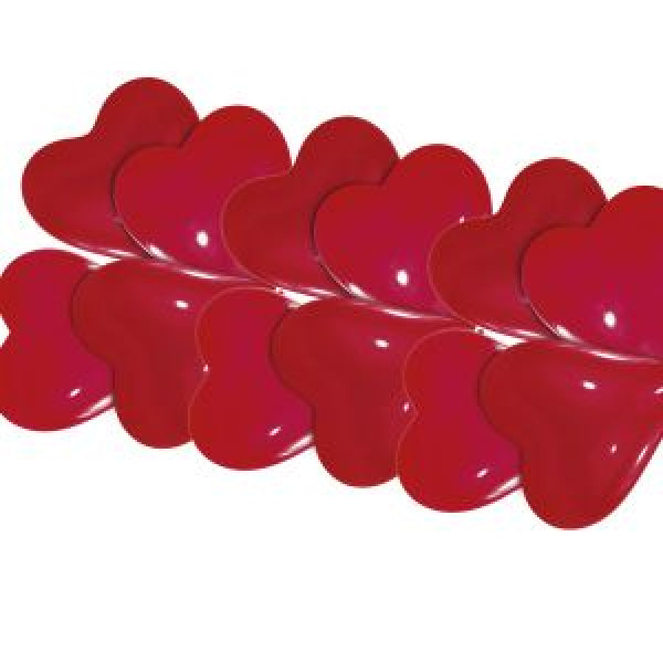 10 Latexballons Luftballon Herzen - Klein 20 cm Rot