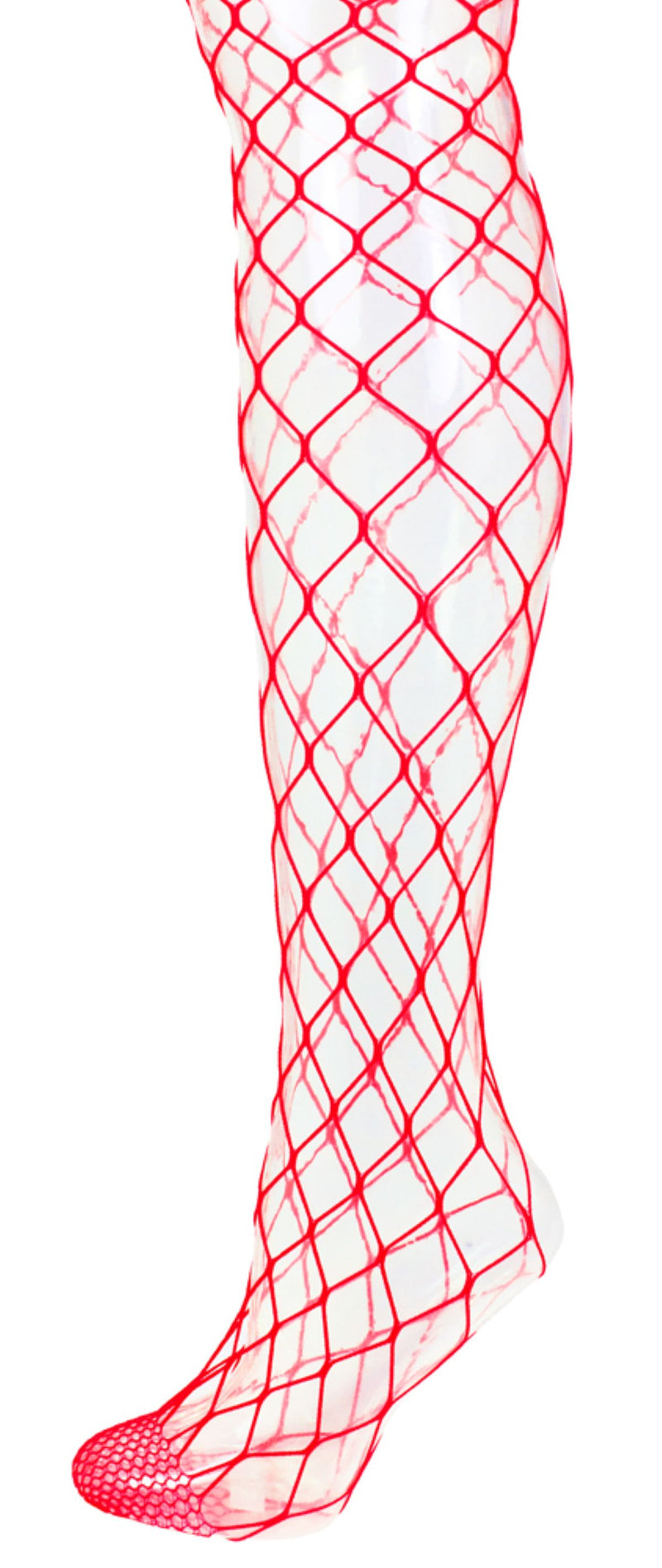 Netzstrumpfhose Fishnet - Großmaschig | Rot