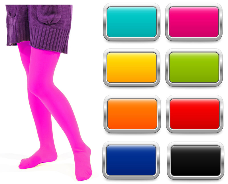 Blickdichte Strumpfhose für Kinder | Neon Gelb