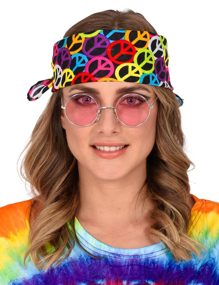 Peace Bandana Halstuch 55 x 55 cm | Schwarz Bunt