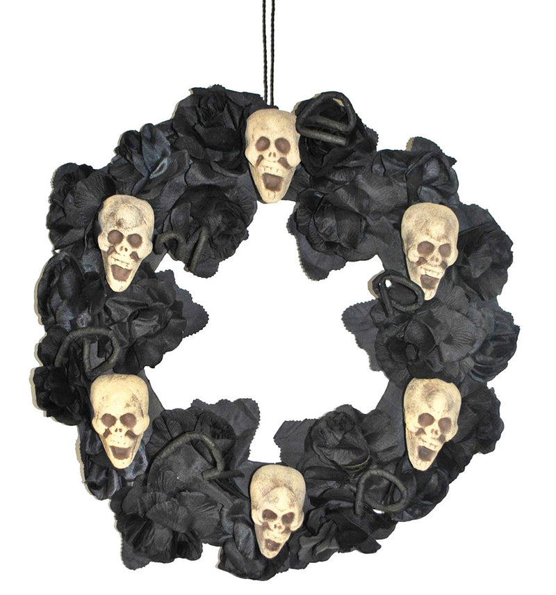 Rosenkranz Black Roses mit Totenköpfen