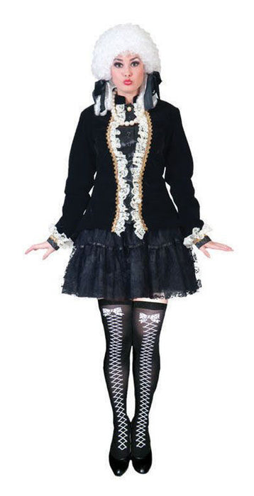 Overknees Halterlose Strümpfe mit Schleife | Schwarz Weiß