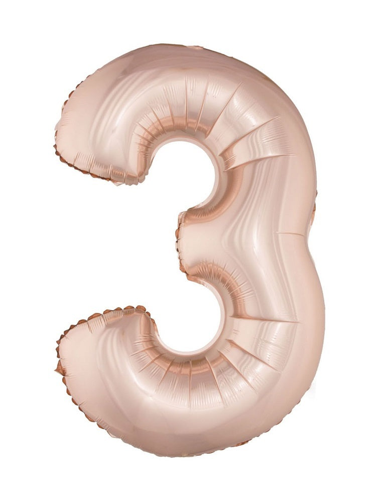 XXL Zahlen Folienballon 100 cm - Roségold