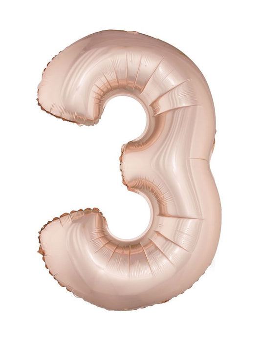 XXL Zahlen Folienballon 100 cm - Roségold