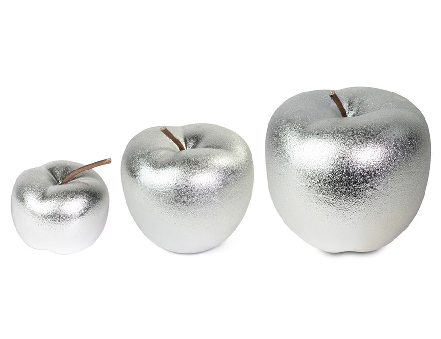 Riffelmacher Deko Apfel 70060 Silber | 8 cm