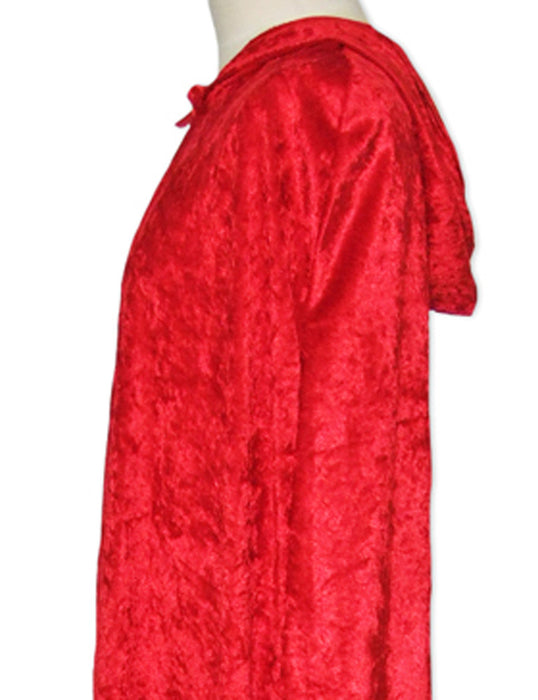 Samt Umhang mit Kapuze Rot