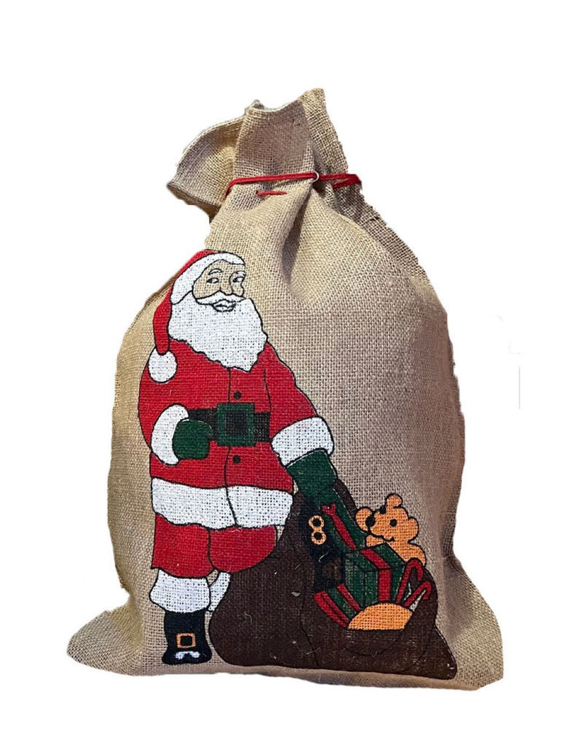 Riffelmacher Nikolaus Jutesack 25 x 35 cm Weihnachtsmann 19520 | Natur