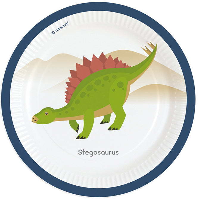 "Happy Dinosaurier" | Pappteller Ø23cm/8Stk.