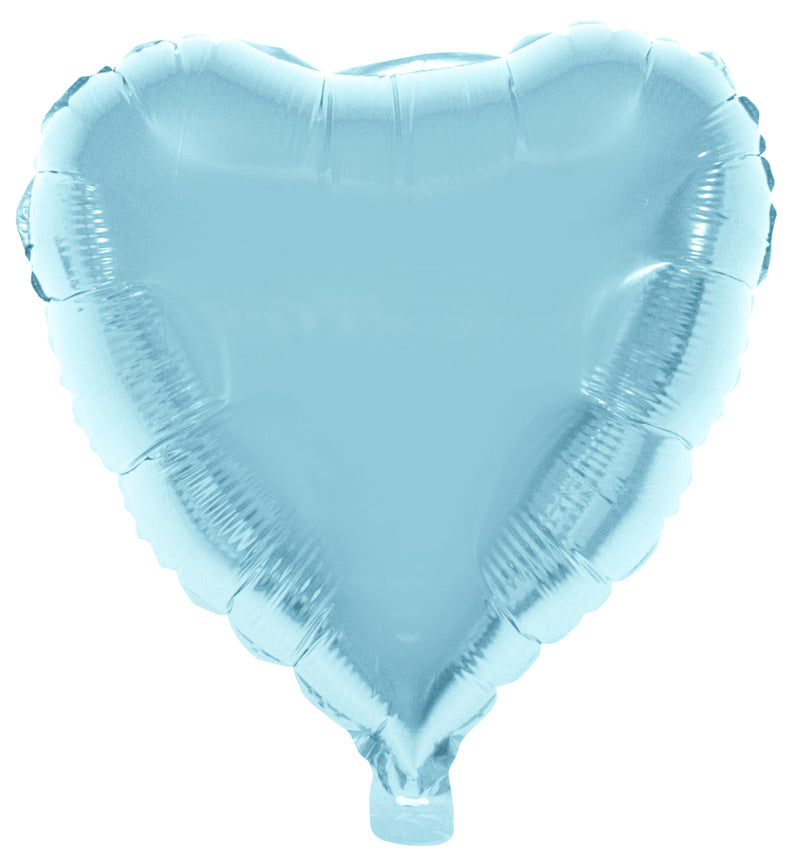 XL Folien Herz Luftballon 52 x 46 cm - Hellblau