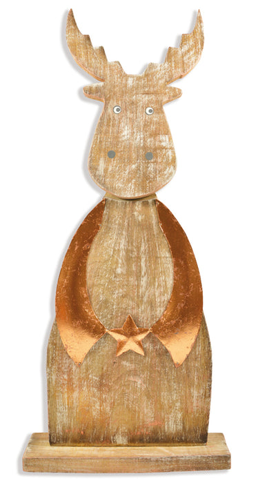 Riffelmacher Elch stehend 63x27cm 17084 - Natur Kupfer