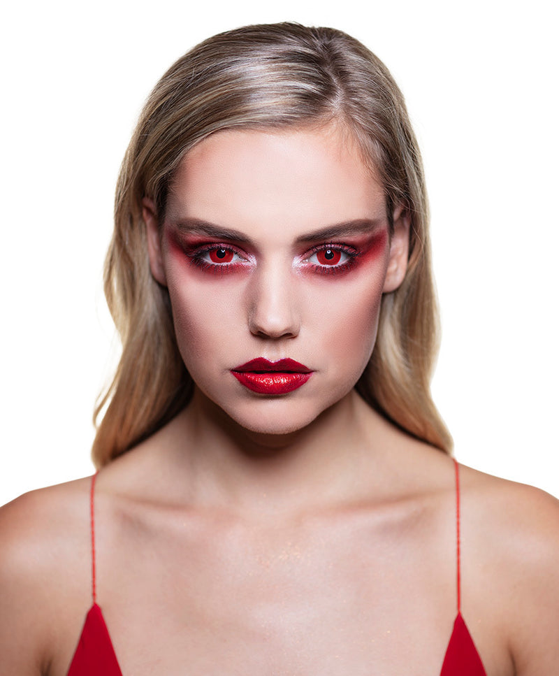 Eyecatcher Motivlinsen - farbige 3-Monats-Kontaktlinsen | m03 - Red Devil
