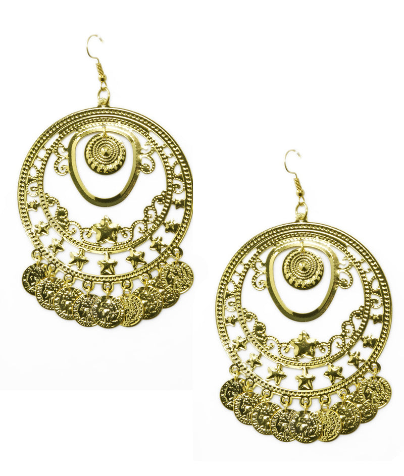 Ohrringe Carmen mit Münzen - Gold