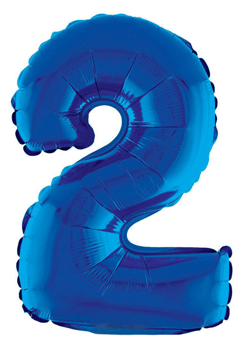 XXL Zahlen Folienballon 100 cm - Blau