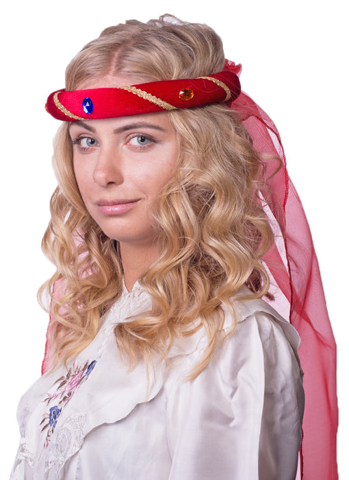 Mittelalter Haarband "Rosalin" für Damen | Prinzessin Burgfräulein Kostüm Schleier