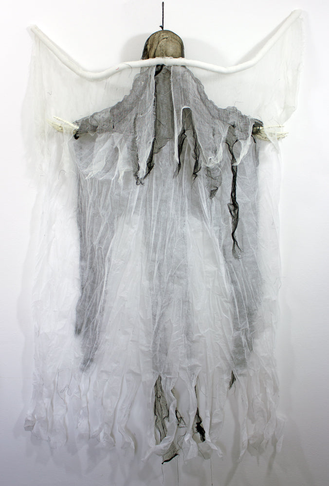 Todesengel mit Flügeln und Totenkopf - 180 cm | Halloween Dekoration Hängefigur