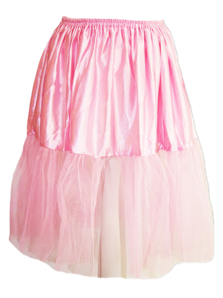 Petticoat Tüll Rock für Damen - Länge 60 cm | Zubehör 50er Jahre Party Kostüm