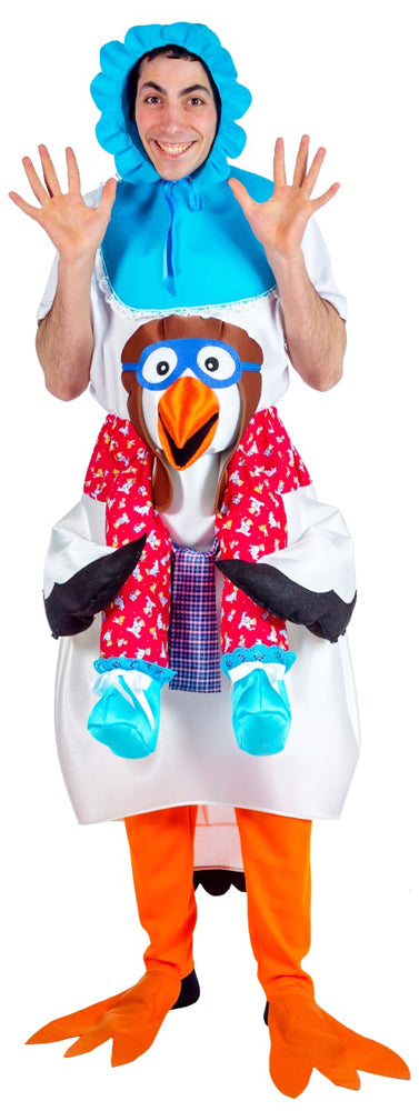 Storch trägt Baby Huckepack Kostüm