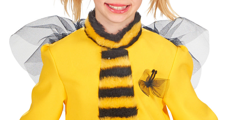 Bienen Kostüm für Mädchen - Kleid mit Haarreif | Tier Kinderkostüm Karneval