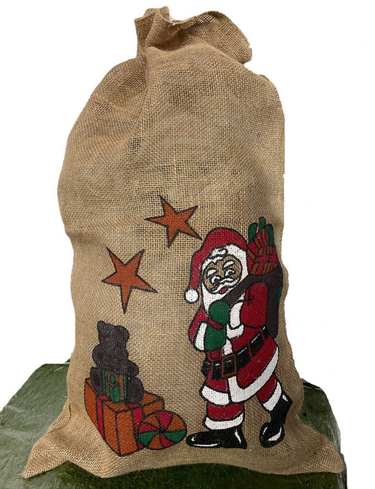 Riffelmacher Nikolaus Jutesack 80 x 50 cm  "Weihnachtsmann" 19411 | Natur