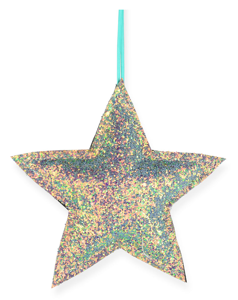 Riffelmacher Christbaumschmuck Stern 16cm weich 70120 - Greeneryglitter Mehrfarbig