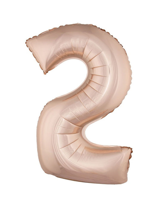 XXL Zahlen Folienballon 100 cm - Roségold