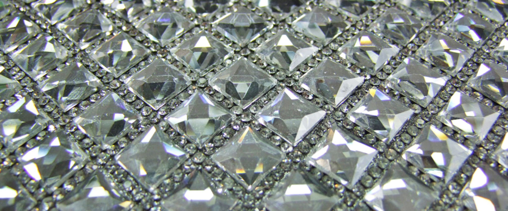 Elegante Handtasche "Mosaik" | Clutch Silber