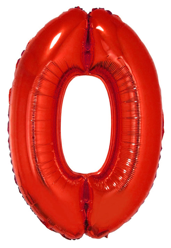 XXL Zahlen Folienballon 100 cm - Rot