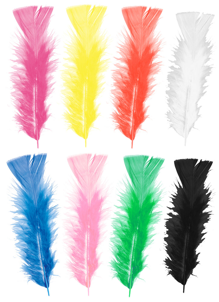 Bastel Federn für Kostüme und Deko - 100 Stück - Bunt