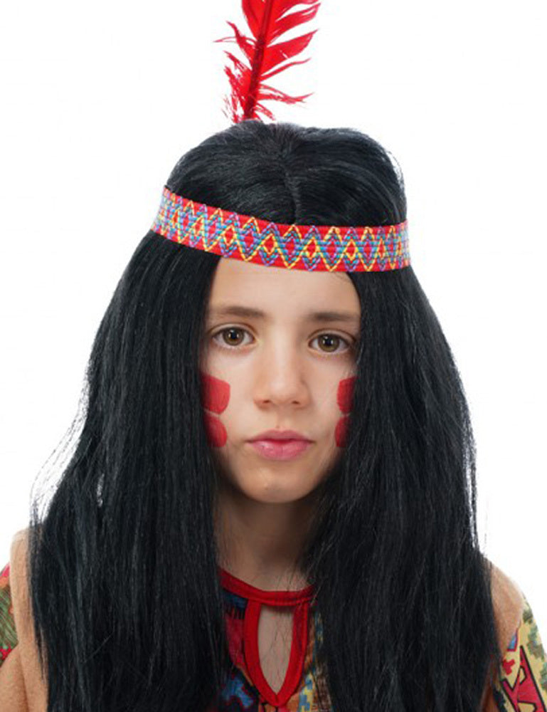 Perücke Indianer für Kinder