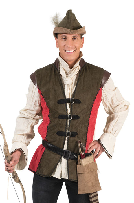 Robin Hood Kostüm für Herren - Grün Rot | Film Party Kostüm