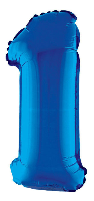 XXL Zahlen Folienballon 100 cm - Blau