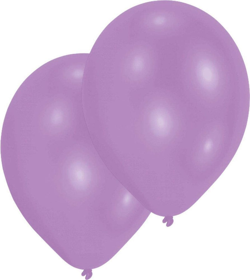 10 Stück Latexballon Luftballons 27,5 cm Einfarbig - Lila Uni