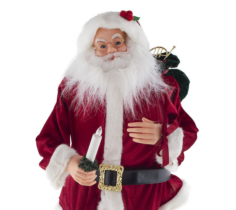 Santa Clause Weihnachtsmann Dekofigur mit Ton & Bewegung | 90 cm