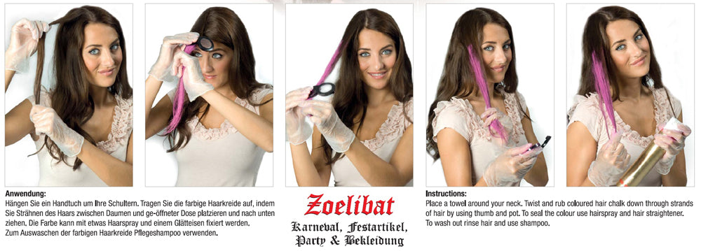 Haarkreide zum temporären Haare färben