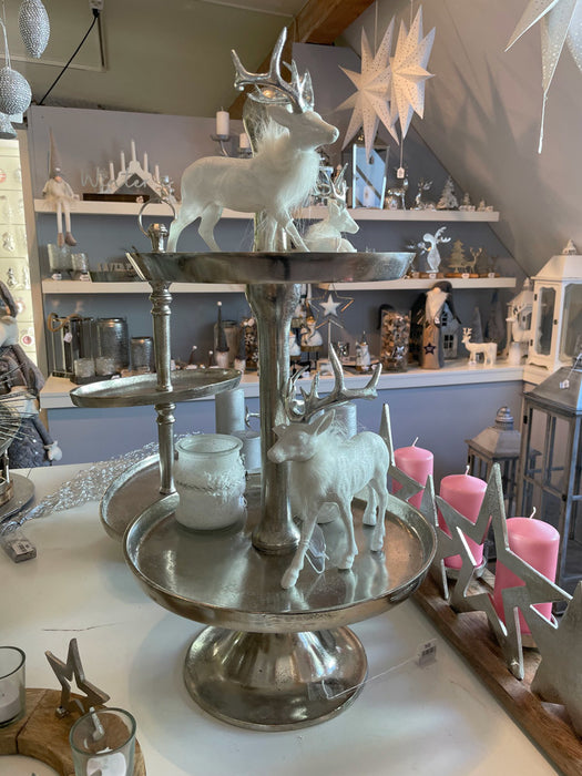 Riffelmacher Etagere 70123 - 2 Ebenen - Silber 65x35cm