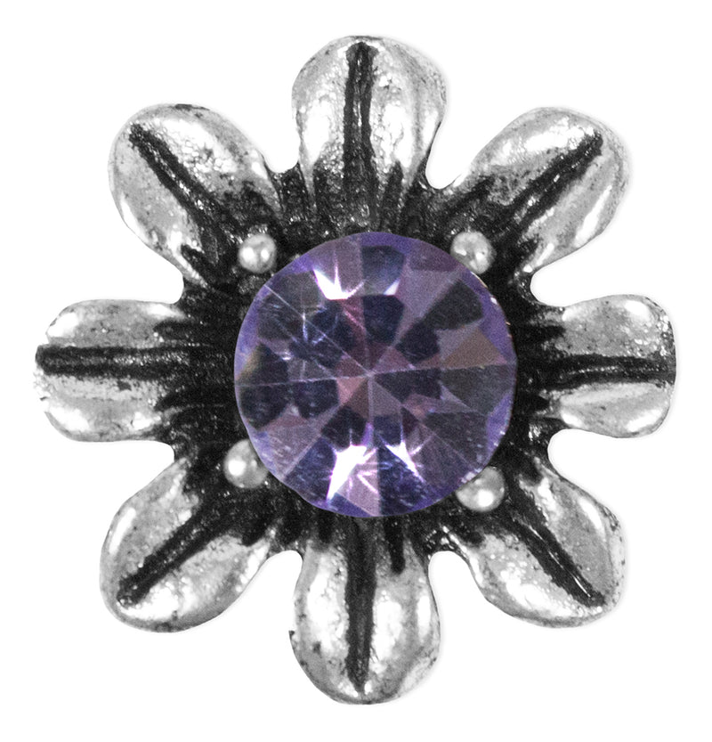 Blumen Collier mit Ohrhängern - Lila