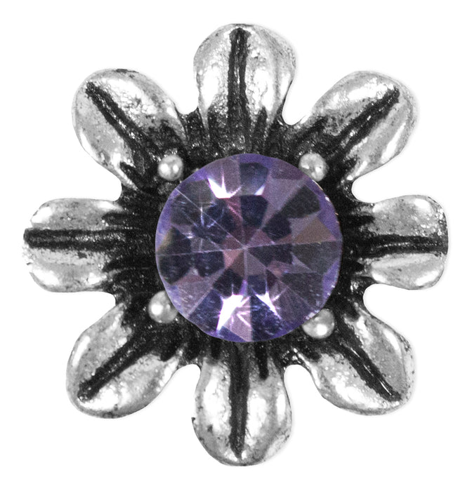 Blumen Collier mit Ohrhängern - Lila