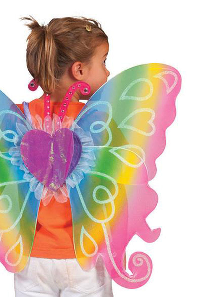 Flügel Regenbogen Fee 60x54 cm | Mehrfarbig