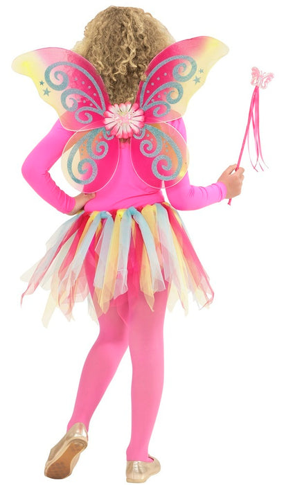 Fee Kinderkostüm "Magic Fairy" für Mädchen 3-tlg. | Mehrfarbig Gr. 110