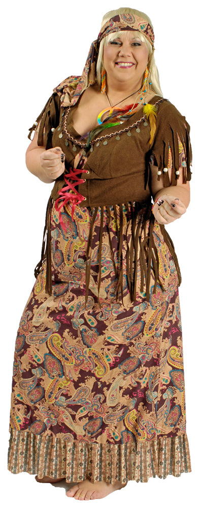Hippie Retro Kostüm Sunny Damen für große Größen