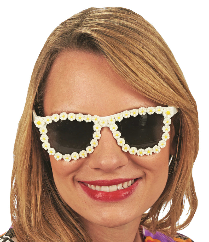 Hippie Brille mit Daisy Blumen