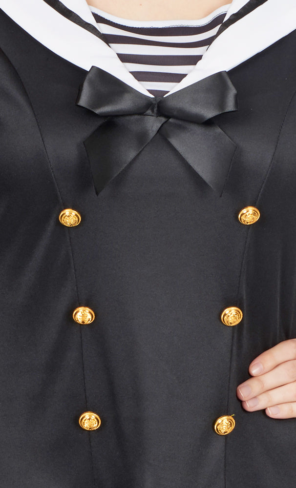 Matrosin Navy Girl Kostüm Svea für Damen - Schwarz Weiß