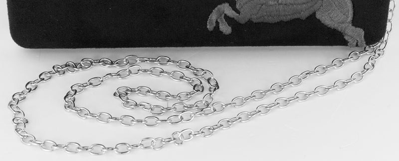 Clutch mit Hirschstickerei - Abendtasche für Damen - Sand