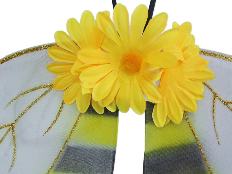 Bienen Flügel mit Glitzer 52 x 24 cm | Zubehör Bienenkostüm